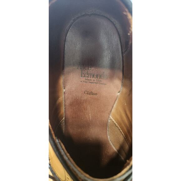 Allen Edmonds Clifton Cap Toe Oxfords 10 3E Made in USA Black Leather Shoes main image 14